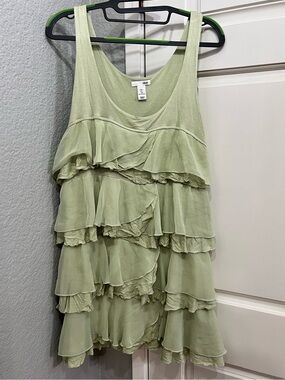 H & M tank ruffle mini dress